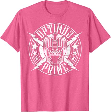 T-shirt Transformers Optimus Prime Vintage Rock Lightning Logo