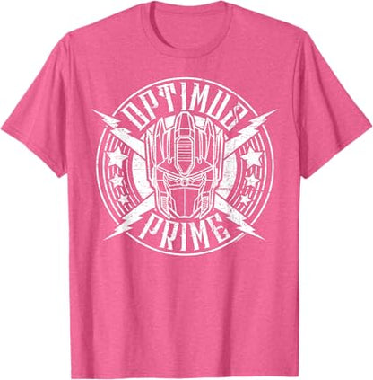 T-shirt Transformers Optimus Prime Vintage Rock Lightning Logo