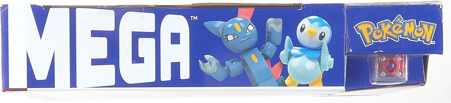 MEGA Pokémon Action Figure Building Toys, Piplup e Sneasel's Snow Day com 171 peças e movimento, 2 personagens articulados, para crianças, HKT20