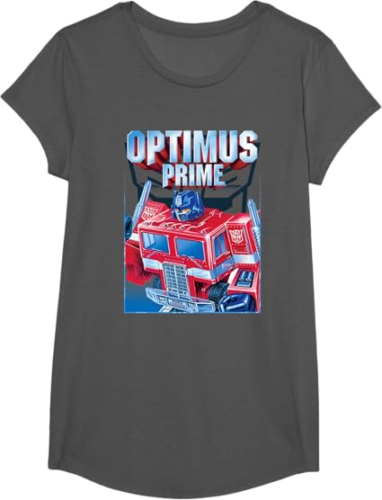 T-shirt Transformers Optimus Prime Retro Cube Hero Pose