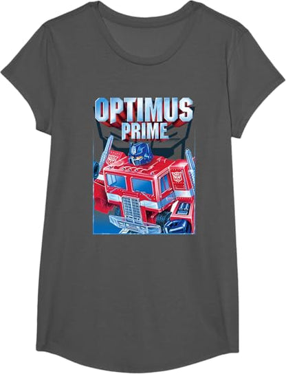 T-shirt Transformers Optimus Prime Retro Cube Hero Pose