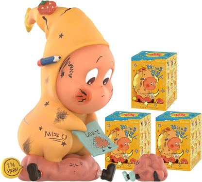 POP MART Twinkle Twinkle Be a Little Star Series - Pingente de pelúcia 1 caixa 2,5 polegadas Personagem articulado Design premium presentes para mulheres Brinquedo colecionável favorito dos fãs Figura de ação de brinquedo