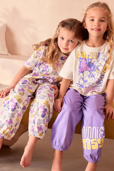 |BigGirl| Pacote De 2 Pijamas Longos Roxos Da Minnie Mouse (9 meses a 10 anos)