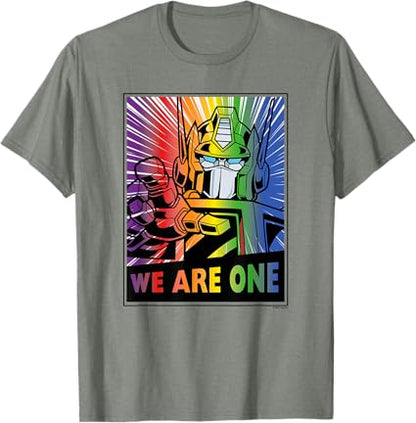 T-shirt Transformers Pride Rainbow Optimus Prime We Are One