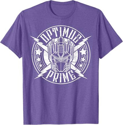 T-shirt Transformers Optimus Prime Vintage Rock Lightning Logo