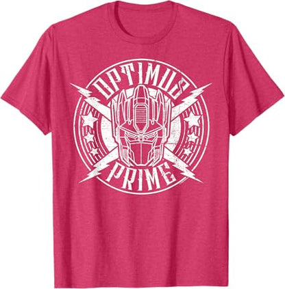 T-shirt Transformers Optimus Prime Vintage Rock Lightning Logo