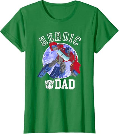 T-shirt vintage Transformers Dia do Pai Optimus Prime Pai Heróico