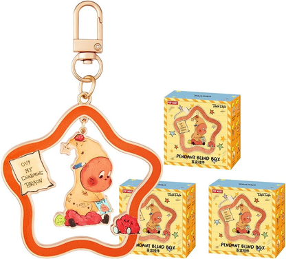 POP MART Twinkle Twinkle Be a Little Star Series - Pingente de pelúcia 1 caixa 2,5 polegadas Personagem articulado Design premium presentes para mulheres Brinquedo colecionável favorito dos fãs Figura de ação de brinquedo