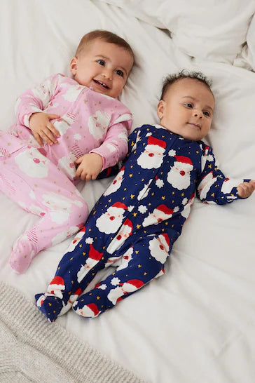 |BabyBoyl| Natal Fato De Dormir De Natal Azul Marinho Para Bebê (0 meses a 2 anos)