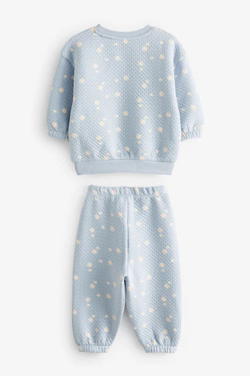 |BigGirl| Pijama acolchoado floral azul (9 meses - 16 anos)