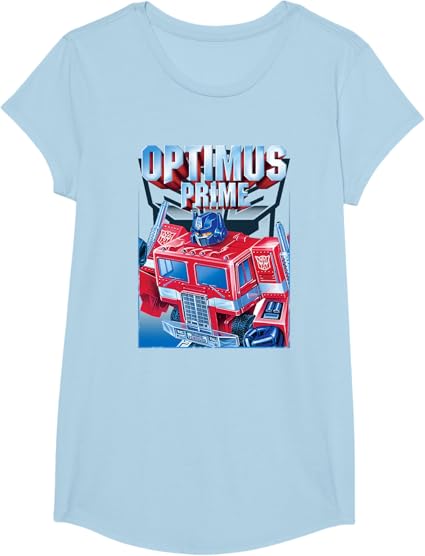 T-shirt Transformers Optimus Prime Retro Cube Hero Pose