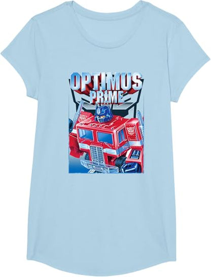 T-shirt Transformers Optimus Prime Retro Cube Hero Pose