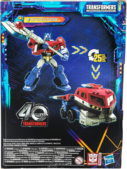 Figura de ação Optimus Prime da classe Voyager do Universo Animado de Transformers Legacy United
