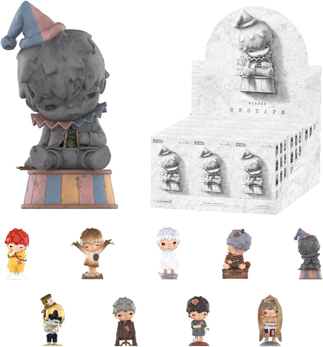 Figura de ação de brinquedo colecionável chique de arte favorita dos fãs, presente de design premium para mulheres, modelo de pena de cerâmica Hirono da POP MART