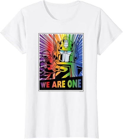 T-shirt Transformers Pride Rainbow Optimus Prime We Are One