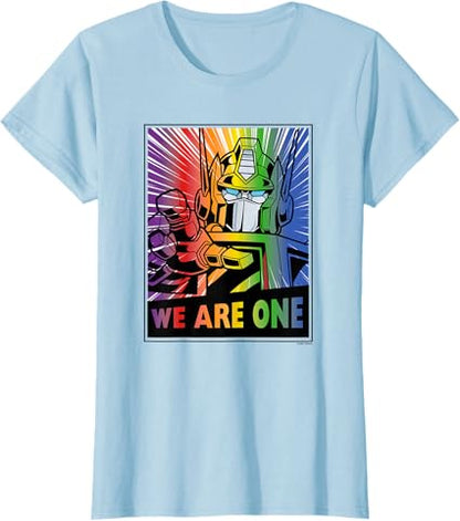 T-shirt Transformers Pride Rainbow Optimus Prime We Are One