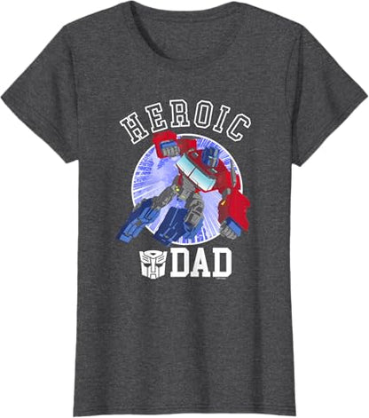 T-shirt vintage Transformers Dia do Pai Optimus Prime Pai Heróico
