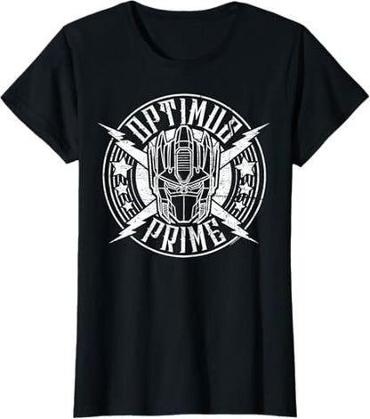 T-shirt Transformers Optimus Prime Vintage Rock Lightning Logo