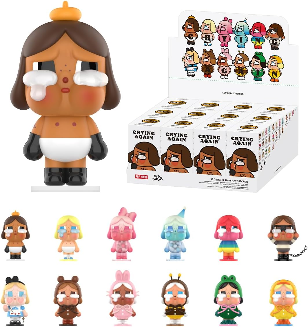 POP MART CRYBABY CHEER UP, BABY! SERIES - Bonecos de peluche da série 1 caixa de 2,5 polegadas, bonecos de ação articulados, design premium, presentes para fãs - brinquedo colecionável favorito