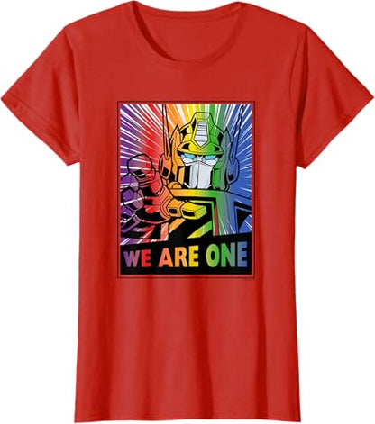 T-shirt Transformers Pride Rainbow Optimus Prime We Are One