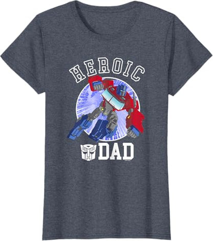 T-shirt vintage Transformers Dia do Pai Optimus Prime Pai Heróico