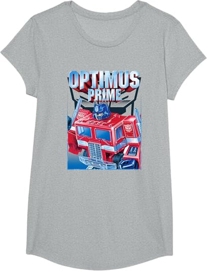 T-shirt Transformers Optimus Prime Retro Cube Hero Pose