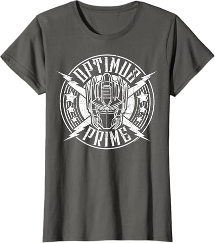T-shirt Transformers Optimus Prime Vintage Rock Lightning Logo
