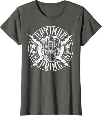 T-shirt Transformers Optimus Prime Vintage Rock Lightning Logo