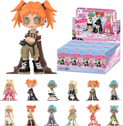 POP MART Lil Peach Riot: Carregando! Série de bonecos, 1 caixa, design premium, presente para mulheres, boneco de ação colecionável chique e favorito dos fãs