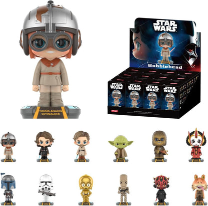 POP MART Star Wars Bobblehead Series Bonecos Conjunto Completo Articulado Personagem Design Premium Presentes para Mulheres Brinquedo de Arte Colecionável Favorito dos Fãs