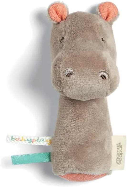 Mini chocalho de atividades para bebés e crianças pequenas Mamas & Papas - Babyplay Hippo