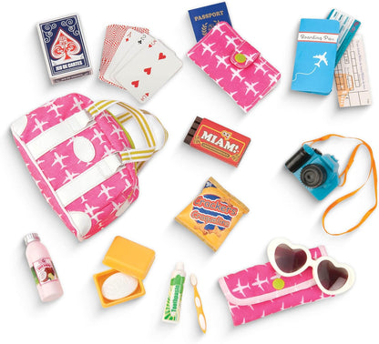 Acessórios para bonecas Our Generation - Conjunto de saco de viagem Bon Voyage - para bonecas de 46 cm - para crianças a partir dos 3, 4 anos