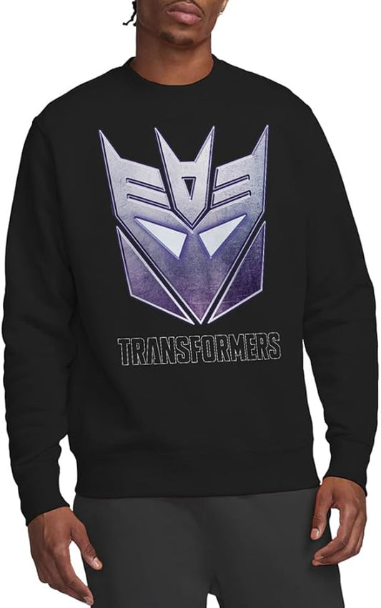 Sweatshirt unissexo Transformers Generations Decepticon Steel Icon Logo, preta.
