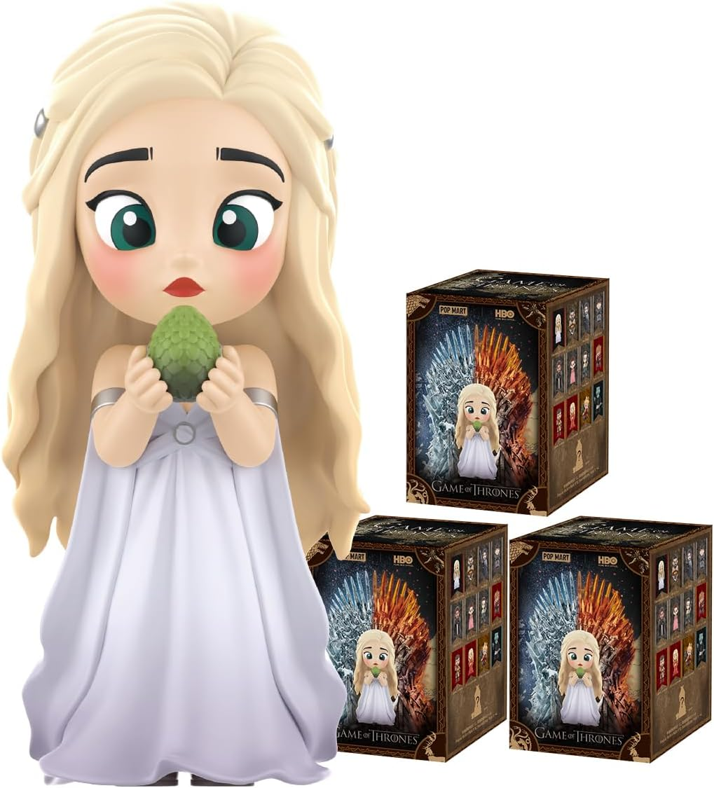 POP MART Game of Thrones Série 3 Caixas 2,5 polegadas Personagem Articulado Design Premium presentes para mulheres Brinquedo Colecionável Favorito dos Fãs Figura de Ação de Brinquedo