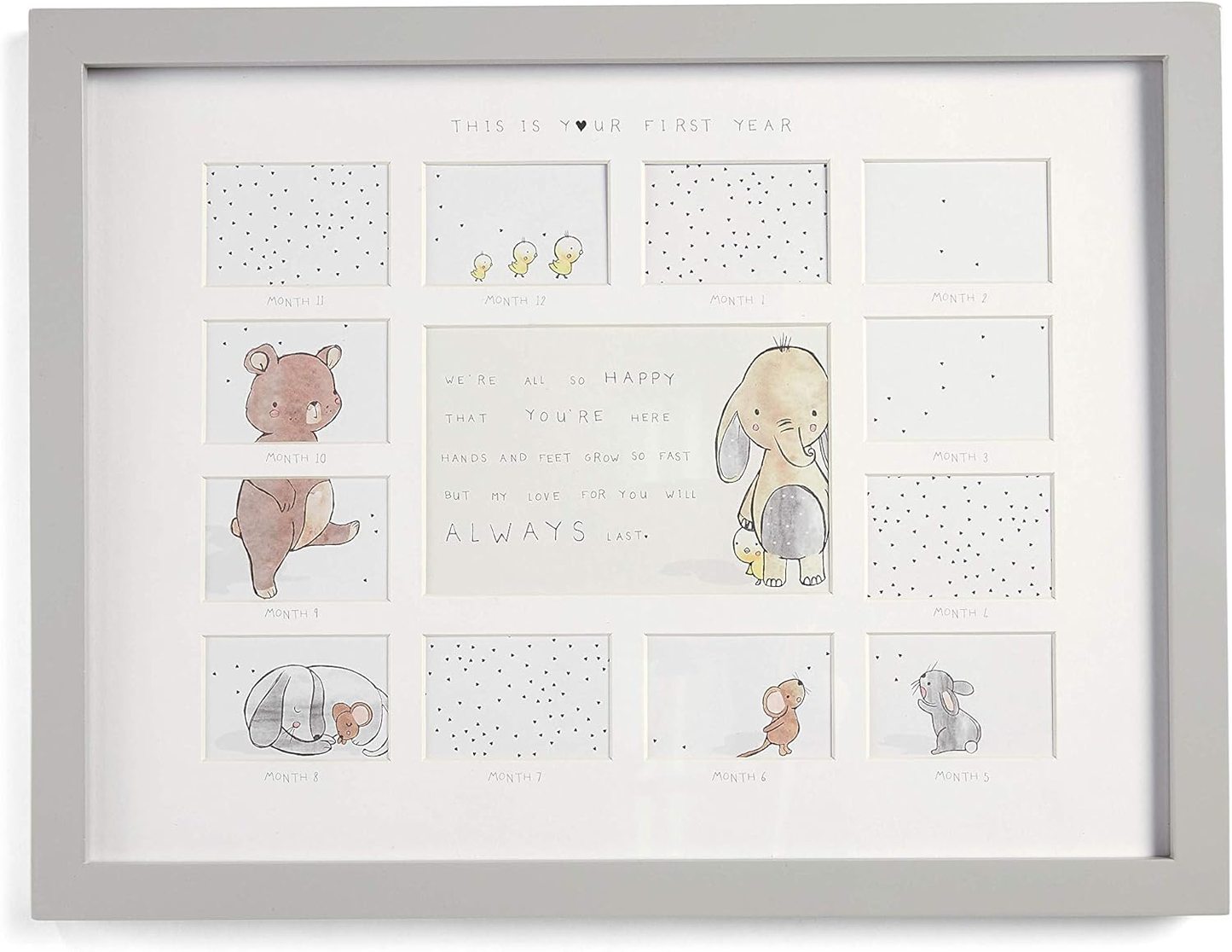 Moldura para fotos Mamas & Papas M&P 1º ano - Sempre te amarei