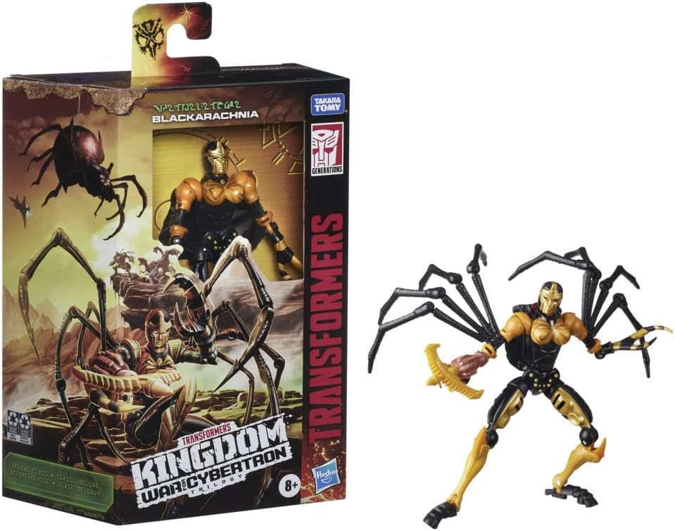 Transformers Generations War for Cybertron: Kingdom Deluxe WFC-K5 Blackarachnia - Figura de Acção - Para Crianças a partir dos 8 Anos, 14 cm, Multicolor F0670