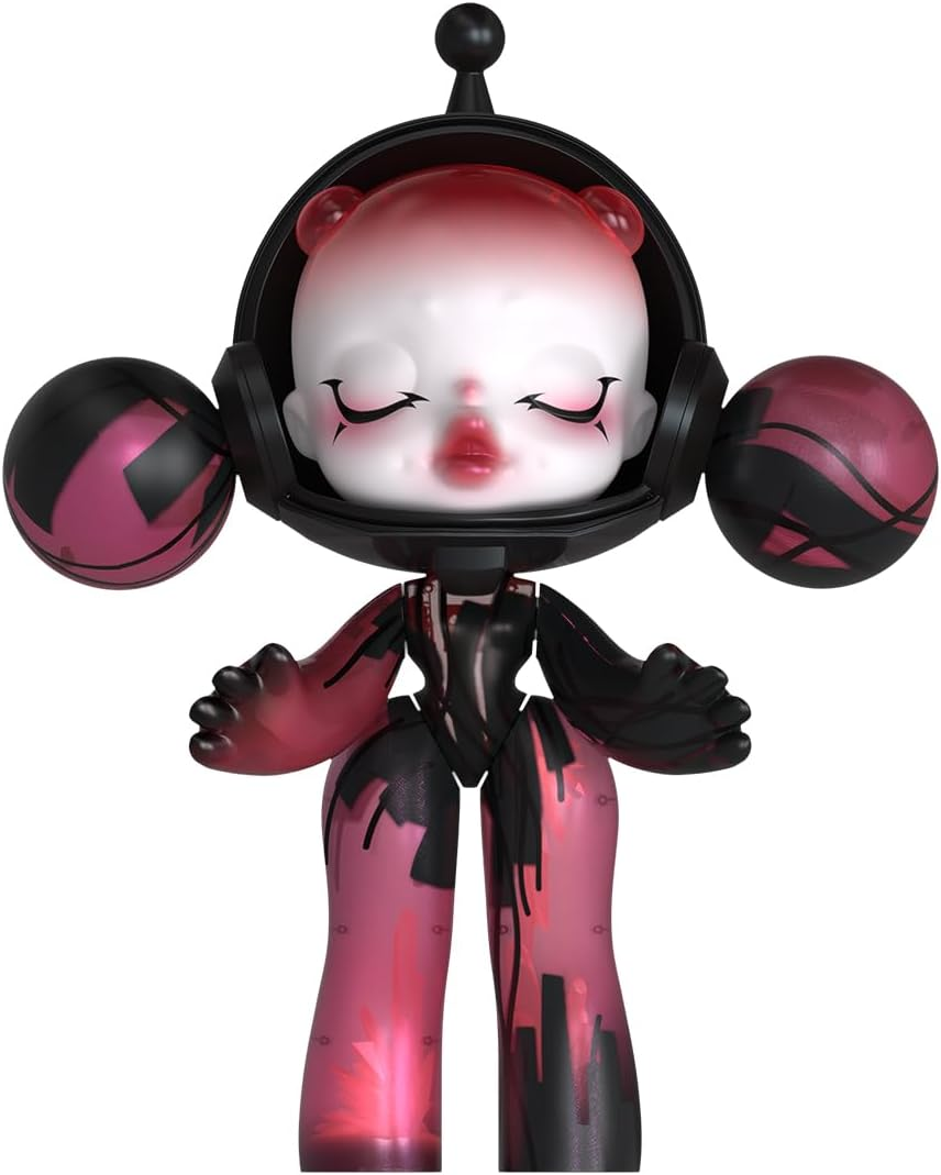 POP MART MEGA α SKULLPANDA 400% Cristal Vermelho Articulado Personagem Design Premium Presentes para Mulheres Brinquedo Colecionável Favorito dos Fãs Figura de Acção de Brinquedo