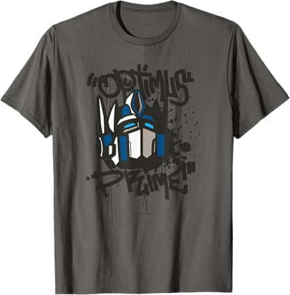 T-shirt Transformers Classic Optimus Prime com retrato em grafite