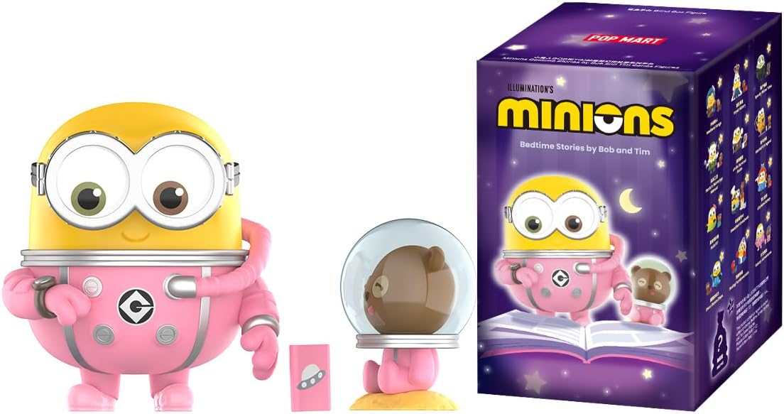 Minions da POP MART, histórias de embalar, bonecos da série Bob e Tim, 1 peça, acessórios decorativos, presente