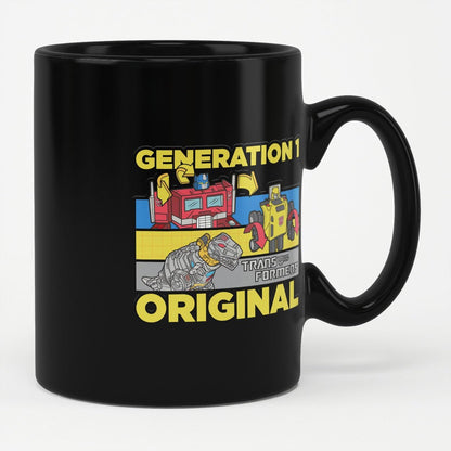 Caneca de café original Transformers Geração 1, oficialmente licenciada (preta)