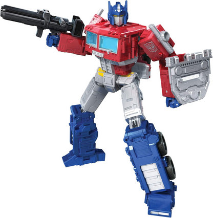 Transformers Toys Generations War for Cybertron: Kingdom Leader WFC-K11 Optimus Prime Action Figure - Kids Ages 8 and Up, 7-inch