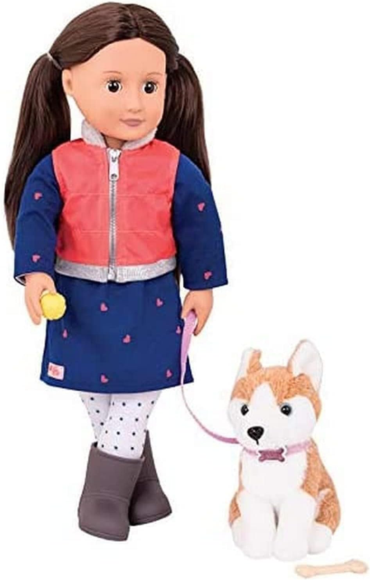 Our Generation BD31201C1Z Leslie e Husky Fashion Doll, Vários
