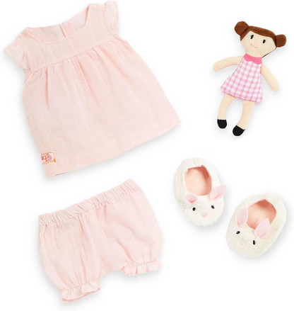 Our Generation - Conjunto de pijama retro Pijamarama para bonecas de 45 cm - Conjunto de pijama elegante de 4 peças para bonecas e acessórios