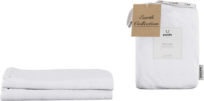 Panda - Fronhas de Bambu e Linho Francês (Branco Coco)