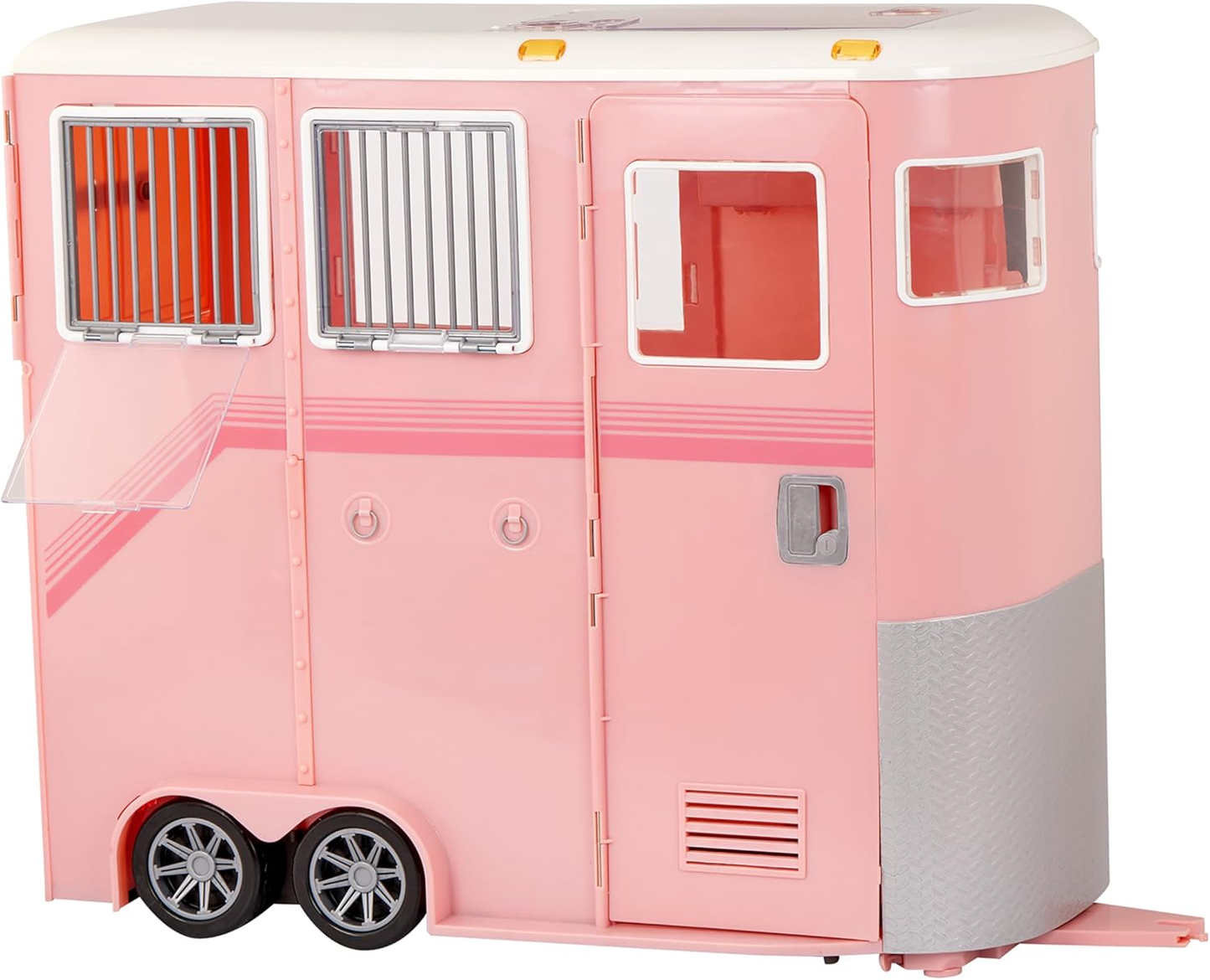 O nosso atrelado de atração Generation Mane – Conjunto de brinquedos com atrelado para cavalos de 45 cm – Conjunto de brinquedos com tema de cavalos de 21 peças