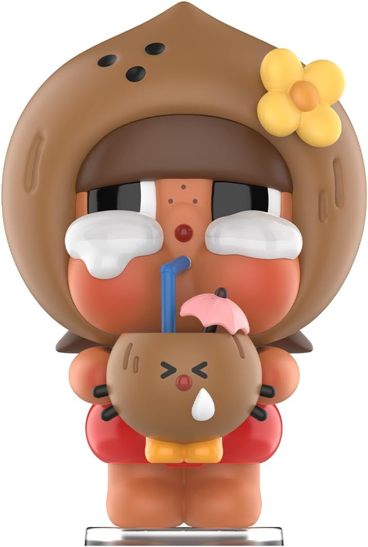 POP MART Crybaby Coconut Figura-Castanho Articulado Personagem Design Premium Fã-Família Brinquedo Colecionável Figura de Acção de Brinquedo