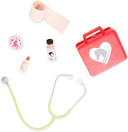 Our Generation Healthy Hooves Vet Set – Kit veterinário para cuidados com cavalos para bonecas de 45 cm – Conjunto de 6 acessórios veterinários