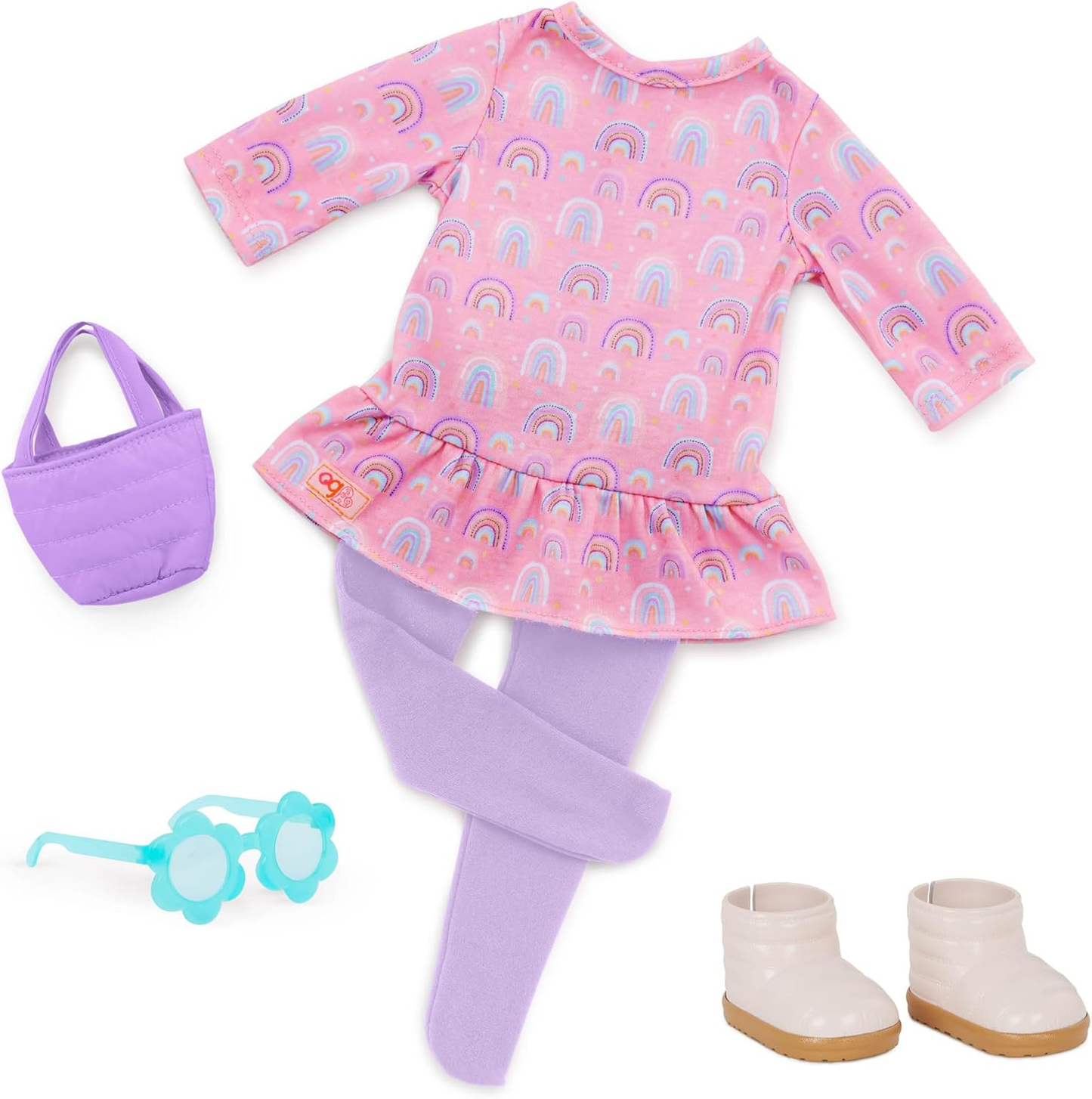 Fato de abertura da nossa geração – Fato de bailarina de luxo com fita para a cabeça e coroa para bonecas de 45 cm – Conjunto de 7 peças de roupa e acessórios de ballet