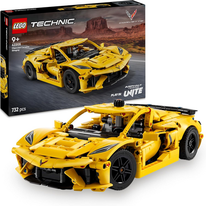 LEGO Technic Chevrolet Corvette Stingray Kit de modelo de carro, conjunto de brinquedo de veículo desportivo, presente para meninos, meninas e crianças a partir dos 9 anos 42205