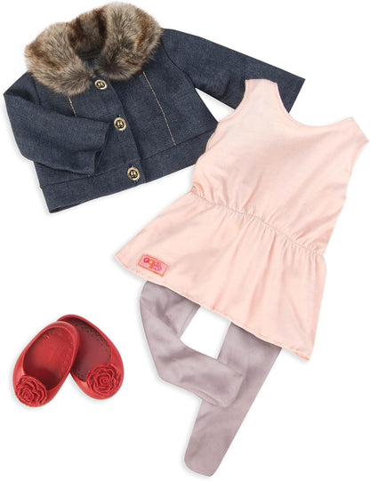 A nossa geração, é assim que eu rolo, roupa – roupa de skater com skate de leopardo para bonecas de 45 cm – conjunto de 6 peças de roupa e acessórios para skate